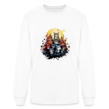 Whisker Wonderland - Men's Long Sleeve T-Shirt - white - Front