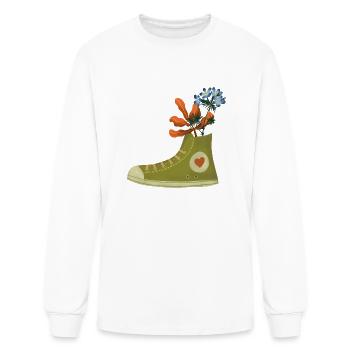 Blooming Sneaker - Men's Long Sleeve T-Shirt - white - Front