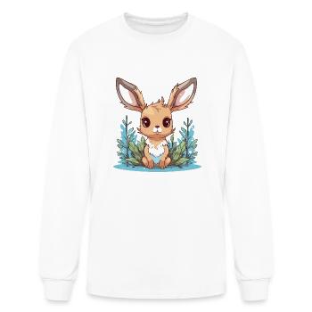 Big Ears Bunny - Men's Long Sleeve T-Shirt - white - Front