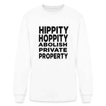 Hippity Hoppity Abolish Private Property - Men's Long Sleeve T-Shirt - white - Front