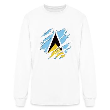 Saint Lucia Always - Men's Long Sleeve T-Shirt - white - Front