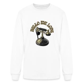 Old Telephone With Rotary Dial - Men's Long Sleeve T-Shirt - white - Front