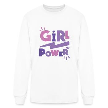 Girl Power Poing de justice sociale - T-shirt à manches longues Homme - blanc - Devant