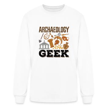 Archaeology Geek - Men's Long Sleeve T-Shirt - white - Front
