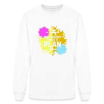 Don't Worry I Have A Plan Tactical Player Paintbal - Men's Long Sleeve T-Shirt - white - Front