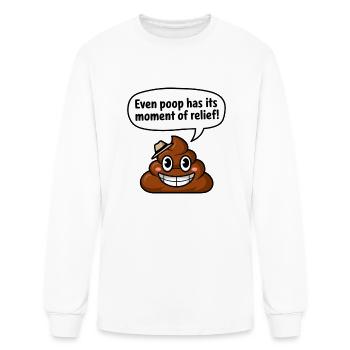 Smiling Poop - Men's Long Sleeve T-Shirt - white - Front