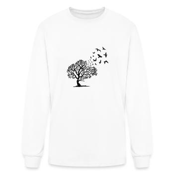 Birds in the shadow - Men's Long Sleeve T-Shirt - white - Front