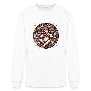 Valentine's Day Cherub - Men's Long Sleeve T-Shirt - white - Front