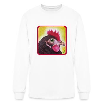 Hen - Men's Long Sleeve T-Shirt - white - Front