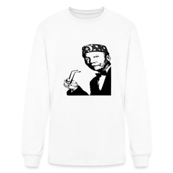 ELIJAH MUHAMMAD (SILHOUETTE) - Men's Long Sleeve T-Shirt - white - Front