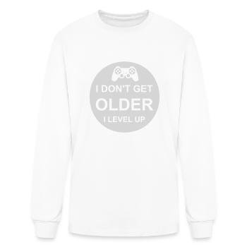 get older level up - Men's Long Sleeve T-Shirt - white - Front