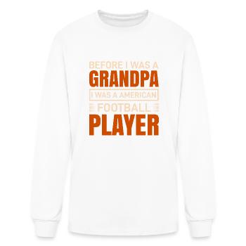 before i was a grandpa i was a american football - Men's Long Sleeve T-Shirt - white - Front