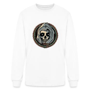Grim Reaper and Snake - Men's Long Sleeve T-Shirt - white - Front