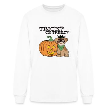 Halloween Dog Cowboy Bandit - Men's Long Sleeve T-Shirt - white - Front
