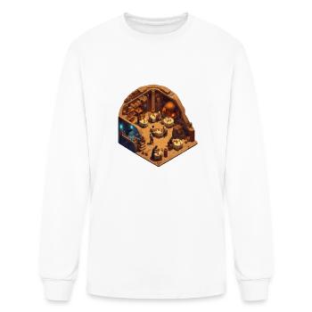 room pixel art star - Men's Long Sleeve T-Shirt - white - Front