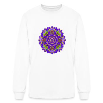 A floral fractal pattern colorful and bright - Men's Long Sleeve T-Shirt - white - Front