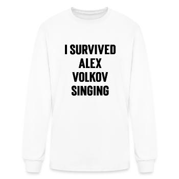 I Survived Alex Volkov Singing v2 - Men's Long Sleeve T-Shirt - white - Front
