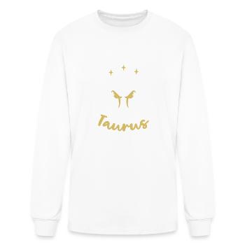 Taurus Zodiac Sign - Men's Long Sleeve T-Shirt - white - Front