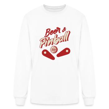 Beer And Pinball - Men's Long Sleeve T-Shirt - white - Front