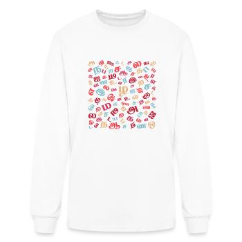 Tamil Alphabets Pattern - Men's Long Sleeve T-Shirt - white - Front