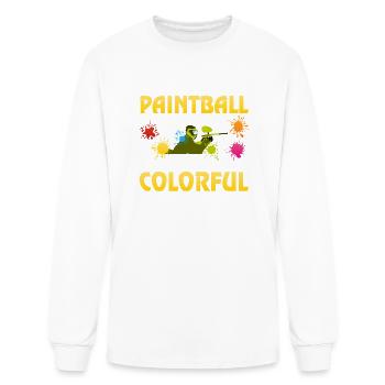 Life Is Colorful And Messy. Tactical Player Paintb - Men's Long Sleeve T-Shirt - white - Front