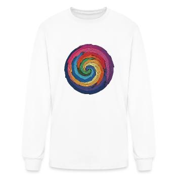 Rainbow Spiral - Men's Long Sleeve T-Shirt - white - Front