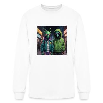 Alien tourists - Men's Long Sleeve T-Shirt - white - Front