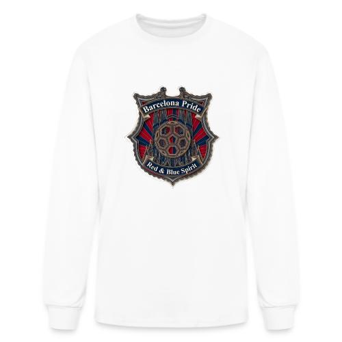 Barcelona Scarlet Pride T Shirt, Soccer City Gift - Men's Long Sleeve T-Shirt
