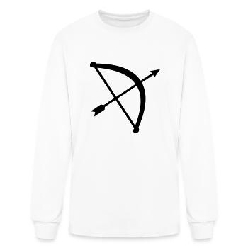 Arrow Bow - Men's Long Sleeve T-Shirt - white - Front