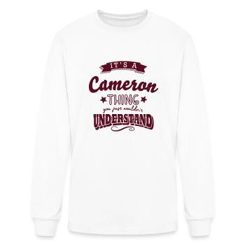 its a cameron name surname thing - Men's Long Sleeve T-Shirt - white - Front
