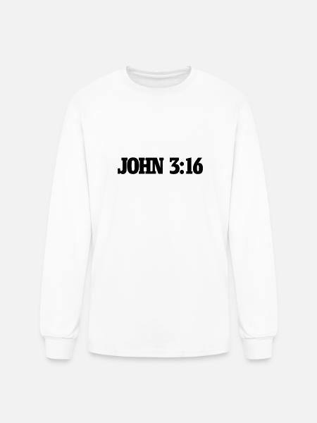 John 3:16 - Men's Long Sleeve T-Shirt - white