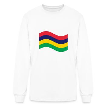 Mauritius Flag - Men's Long Sleeve T-Shirt - white - Front