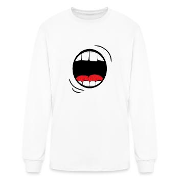 Monster Mouth - Men's Long Sleeve T-Shirt - white - Front