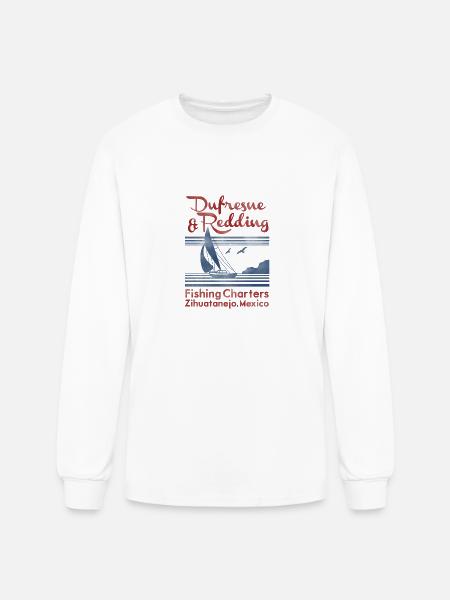 Dufresne and Redding Fishing Charters - Men's Long Sleeve T-Shirt - white