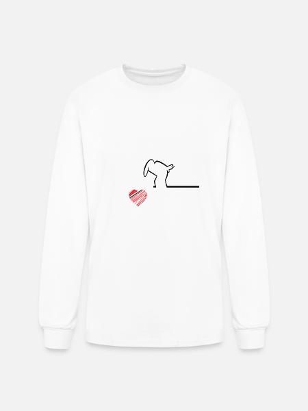 heart bag - Men's Long Sleeve T-Shirt - white