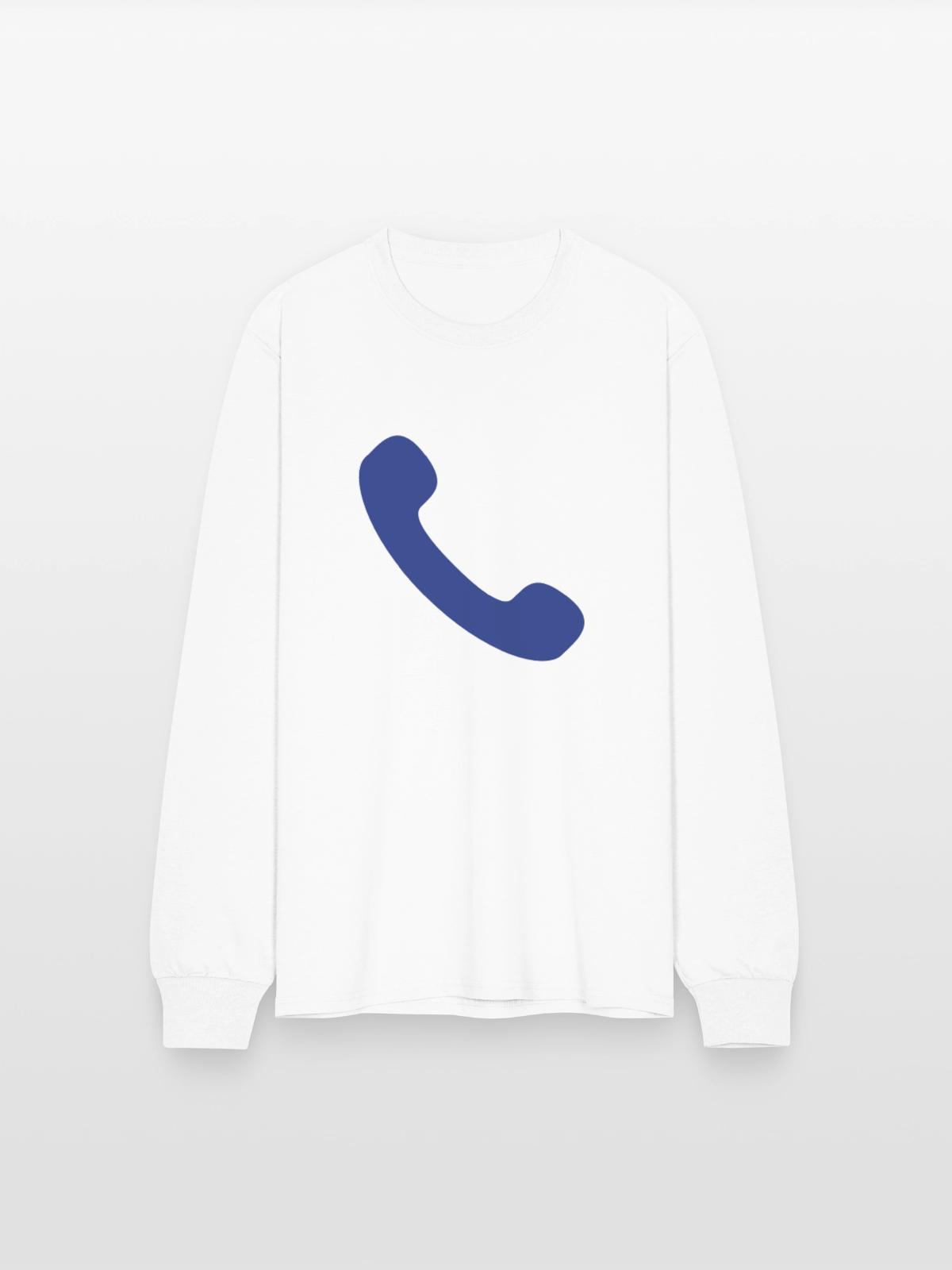 phone - Men's Long Sleeve T-Shirt - white - Front