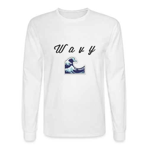 Wavy Abstract Design. - Men's Long Sleeve T-Shirt