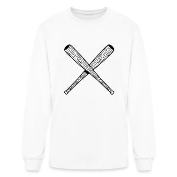 baseball bats - Men's Long Sleeve T-Shirt - white - Front