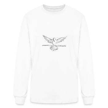 Soaring Dove Clutching - Men's Long Sleeve T-Shirt - white - Front