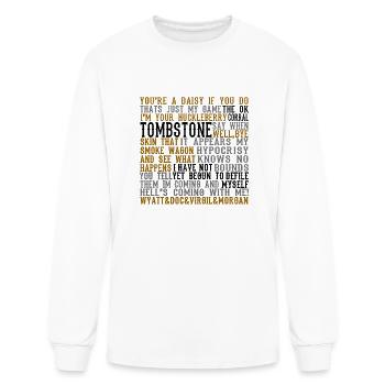 Tombstone Movie Quotes - Men's Long Sleeve T-Shirt - white - Front
