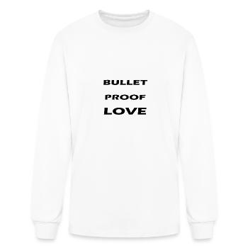 bullet proof love - Men's Long Sleeve T-Shirt - white - Front