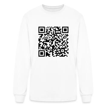 barry wood QR code - Men's Long Sleeve T-Shirt - white - Front
