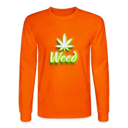Cannabis Weed Leaf - Marijuana - Customizable - Men's Long Sleeve T-Shirt