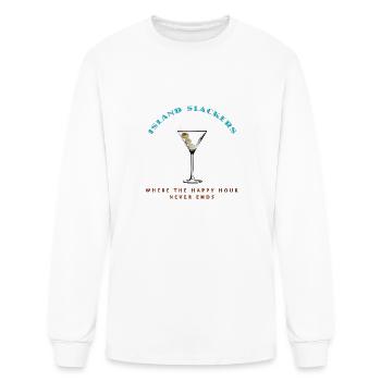 Island Slackers Martini Happy Hour - Men's Long Sleeve T-Shirt - white - Front