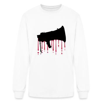 blood drop megaphone propaganda - Men's Long Sleeve T-Shirt - white - Front