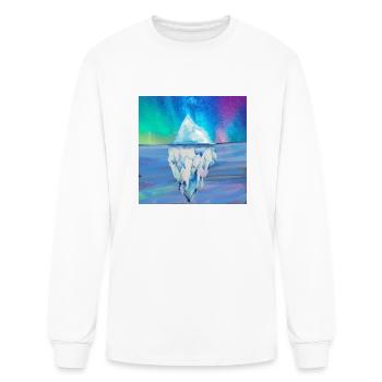 Glacier réfléchi - T-shirt à manches longues Homme - blanc - Devant