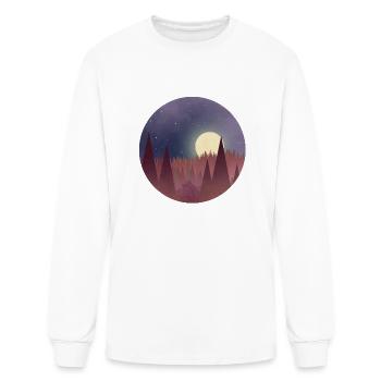 Moon in forest - Men's Long Sleeve T-Shirt - white - Front
