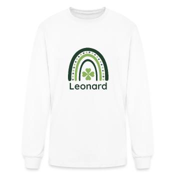 Leonard Clover Boho Rainbow - Men's Long Sleeve T-Shirt - white - Front
