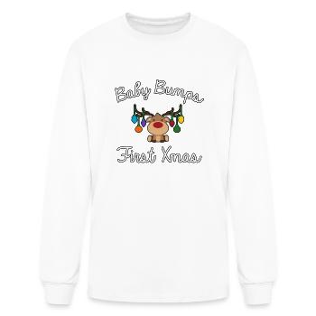Baby Bump s First Xmas Pregnancy New Born Baby - Men's Long Sleeve T-Shirt - white - Front