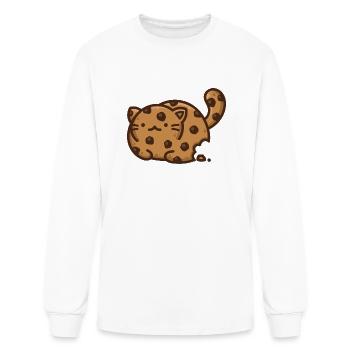Chocolate Chip Cat Cookie - Men's Long Sleeve T-Shirt - white - Front